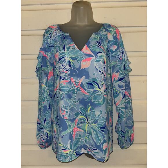 Lilly Pulitzer Long Sleeve Pullover Top Size S - Picture 1 of 10